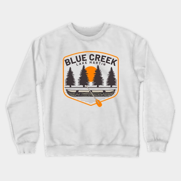 Blue Creek • Lake Martin Transparent Crewneck Sweatshirt by Alabama Lake Life